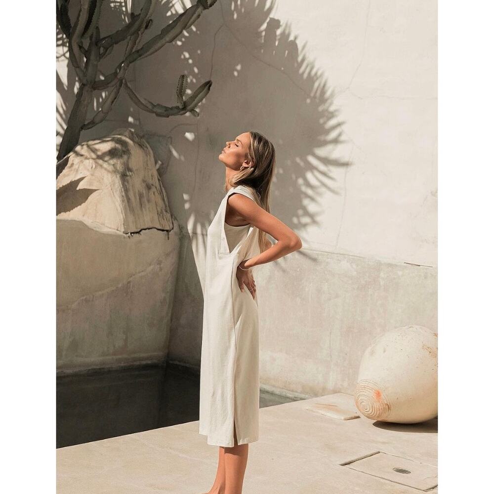 NWT Aware By Vero Moda Birch Vmplace Sleeveless Calf Dress Tank Midi Size S